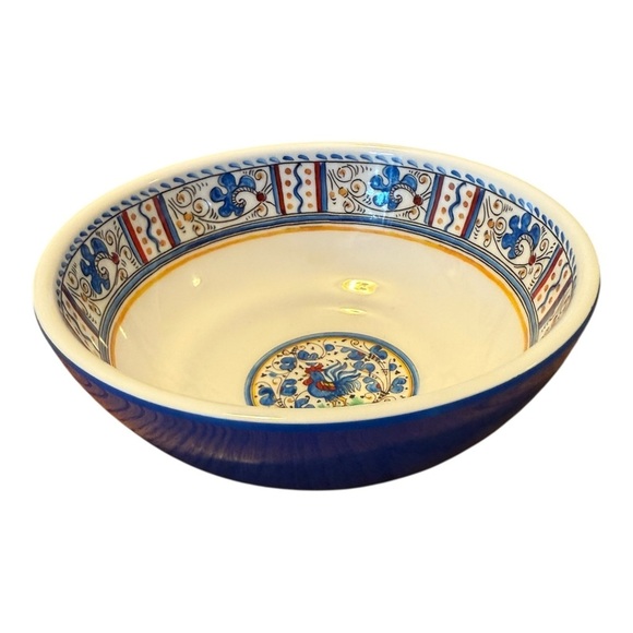 Rooster Blue Salad Bowl by Le Cadeaux 6” Diameter - Picture 2 of 8